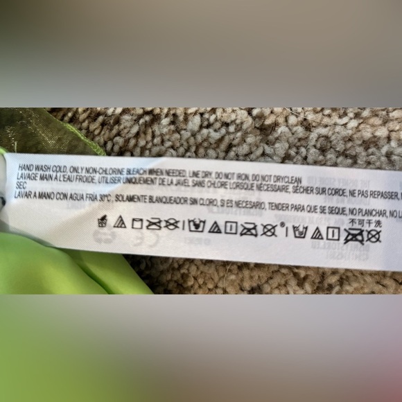 Disney TinkerBell Fairy Butterfly Costume Green Gold Sparkle Girls 7/8 Halloween - Picture 11 of 12